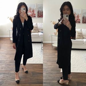 Black Lightweight Trenchcoat